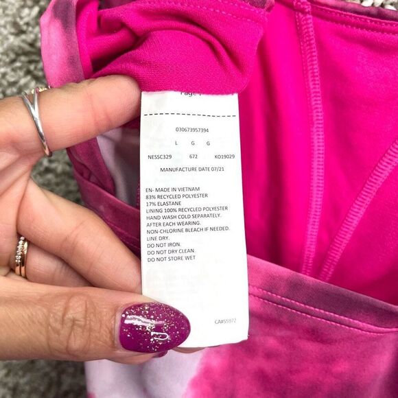 Nike Tankini Top Women’s Large Pink Tie Dye Print Swim - Picture 6 of 6